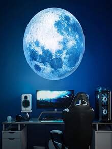 1个多色月球投影灯，360°旋转氛围月球灯，USB夜灯，便携式LED投影仪，适用于家庭床头、卧室和客厅，可用作礼物、房间装饰、摄影背景、墙面和天花板装饰，是斋月的完美礼物。 - 彩色 - 查看 16