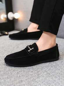 Men's Loafers Classic Fashion Comfortable Formal Shoes, Slip-On Lightweight Moccasins Penny Loafers, Casual Shoes For Men, Suitable For Valentine's Day, Outing, Party (Loafers Tend To Run Small, Big-Footed People Are Advised To Buy One Size Up) - Black - View 4