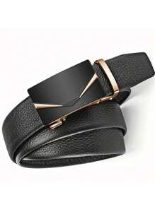 男士休闲腰带，时尚腰带，男士自动扣腰带，合金扣，韩版时尚男士腰带，纯休闲新款，适合中青年，商务休闲皆宜，可作为礼物送给朋友和父亲，精美礼品腰带，豪华包装，休闲、商务、男友、丈夫、父亲、爸爸等男士礼物