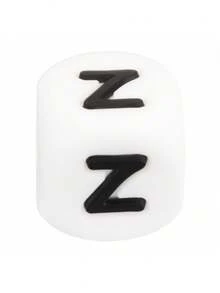 10 piezas Cuentas de silicona de 12 mm con letras - Kit de fabricación de joyas personalizado para pulseras DIY, collares, bolígrafos con cuentas, dijes y regalos - Accesorios de alta calidad para aficionados creativos a la manualidad - 26 cuentas de silicona con letras del alfabeto - Ver 14