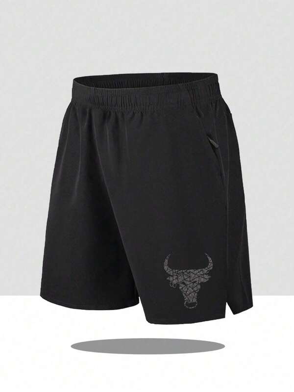 1pc Boys/Teens' Casual Printed Straight Leg Shorts, Versatile Outdoor Sports Pants, Spring/Summer