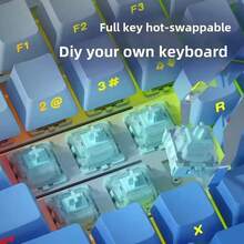 AULA F108pro Customized Mechanical Keyboard Three-Mode Bluetooth /2.4G/ Wired, Customizable Full-Key Hot-Swappable Pad Structure RGB Backlit Gaming Keyboard