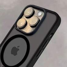 High Quality Anti-Fall Acrylic Business Black Case For IPhone 16 15 14 13 12 11 Pro Max Plus Magnetic Magsafe Clear Hard Cover - 灰色 - 查看 5