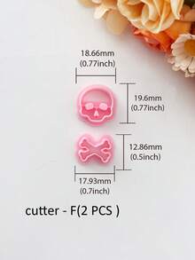 Gothic Pumpkin Skull Styling Jewelry Polymer Clay Cutters, Halloween Accessories Crafting Toolkit-DIY Soft Clay Cutting Mold - For Handmade Earring Making - The Perfect Holiday Gifts For Halloween, Day Of The Dead, And Thanksgiving - Pink - View 11