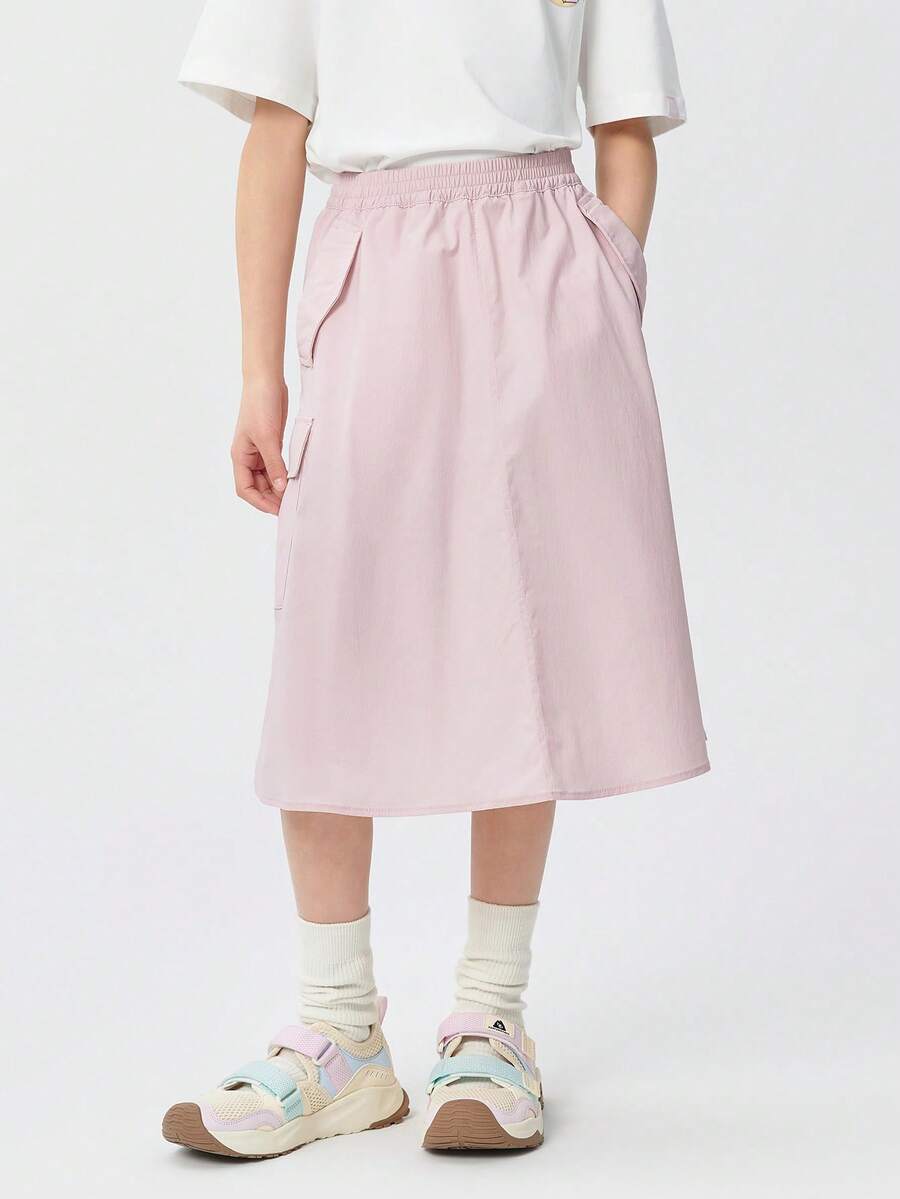 Balabala Tween Girl 粉色 2025 夏季新款雨伞工装裙