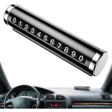 Parking Phone Number Plate - Car Parking Number Plate, Temporary Parking Plate, Car Phone Number Card| Car Parking Phone Number Card Roller, Concealed Parking Cards Friends Or Family, Car Gadgets - màu đen - Xem 6