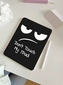 Personalized And Funny Expression Pattern Transparent Silicone Shock-Absorbing Stand With Pen Slot, Suitable For Galaxy Tab A8 10.5, S6 Lite 10.4, S7/S8/S9Inch. It Supports Waking Up From Sleep As A Holiday Gift