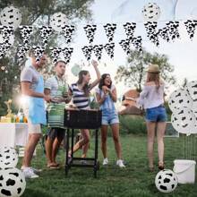 3 Pcs Cow Print Pennant Banners, Cow Print Pennant Banner Birthday Party Supplies For Western Cowboy Theme Decoration Animal Theme Party Holiday Decor