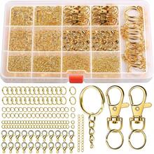 Summer Must-Have,2025 Best SellerLEOBRO Jump Rings, 968pcs Keychain Making Kit, Jewelry Making Supplies, Jump Rings For Jewelry, Charms, Keychain Clips And Keyrings For Key Chains, - 銀色 - 查看 8