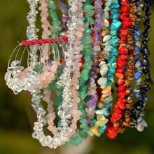 3 件波西米亚风格黑色天然宝石夏季海滩度假水晶项链耳环套装