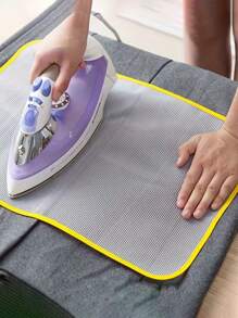 غطاء لوح الكي المصنوع من الشبك 1/2 قطعة، وسادة الكي من مادة شبكية مقاومة للحرارة المرتفعة، شبكة عازلة للكي، شبكة منزلية، وسادة كي مصنوعة من شبكة عازلة للحماية، بألوان عشوائية، تنظيم وتخزين الملابس