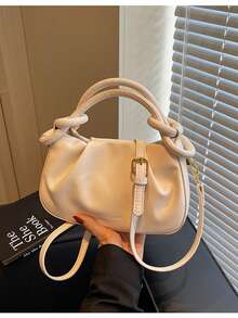 Slant Cross Shoulder Handbag, Fashionable And Simple Business Nordic Style Small Leather Bag, PU Leather - Multicolor - View 9