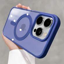 High Quality Anti-Fall Acrylic Business Black Case For IPhone 16 15 14 13 12 11 Pro Max Plus Magnetic Magsafe Clear Hard Cover - 灰色 - 查看 11