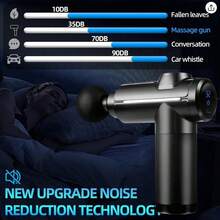 Massage Gun With 32 Adjustable Speed Levels 8 Interchangeable Massage Heads LCD Touch Screen Portable Design - Black - View 4