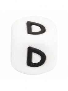 10 piezas Cuentas de silicona de 12 mm con letras - Kit de fabricación de joyas personalizado para pulseras DIY, collares, bolígrafos con cuentas, dijes y regalos - Accesorios de alta calidad para aficionados creativos a la manualidad - 26 cuentas de silicona con letras del alfabeto - Ver 8