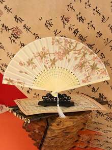 4/20/40pcs Per Set, White/Pink Wooden Folding Fan, Creative Romantic Design For DIY, Gift Set, Bridesmaids Handheld Folding Fan For Bridal Shower Decoration, Perfect Wedding Gift And Party Accessory For Parties And Events, Folding Fan For Women - Multicolor - View 6