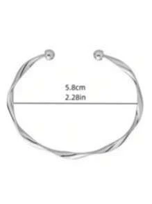 1pc Minimalist Fashion Mobius Twist Bangle Bracelet
