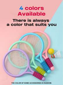 Child-Sized Badminton/Racketball Racket 2 Player Sports Toy For Outdoor Parent-Child Interaction, Birthday/Holiday Gift For Boys And Girls