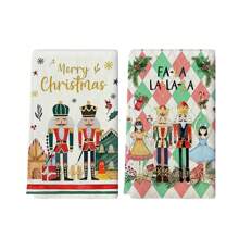 1/1/2 seturi de prosoape de bucătărie în stil Crăciun, cu tematică de spărgător de nuci, cu dimensiunile de 40x60 de centimetri, fabricate din material poliester ultra-moale, imprimate cu șervețele cu tematică de Crăciun și un design de Crăciun fericit. Potrivite pentru mese, restaurante, decorațiuni pentru petreceri și uz zilnic, sunt o alegere ideală pentru decorarea bucătăriei de Crăciun.