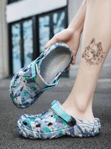 Sandalias de moda para hombres, para deportes al aire libre, antideslizantes, de secado rápido, con respirables agujeros huecos, para adolescentes en la playa