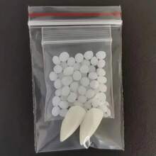 树脂吸血鬼牙齿道具，DIY牙齿带粘合剂，吸血鬼角色扮演派对配件 - 白色 - 查看 12