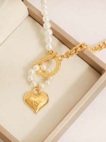 1pc Lolita Style Baroque Inspired Faux Pearl Tassel Necklace For Women, Suitable For Party, Event And Wedding, Choker Accessory