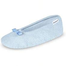 Women's Microterry Ballerina Slippers With Foam Comfort And Suede Sole, Fashionable 2025 - 藍霧鑽石 - 查看 1