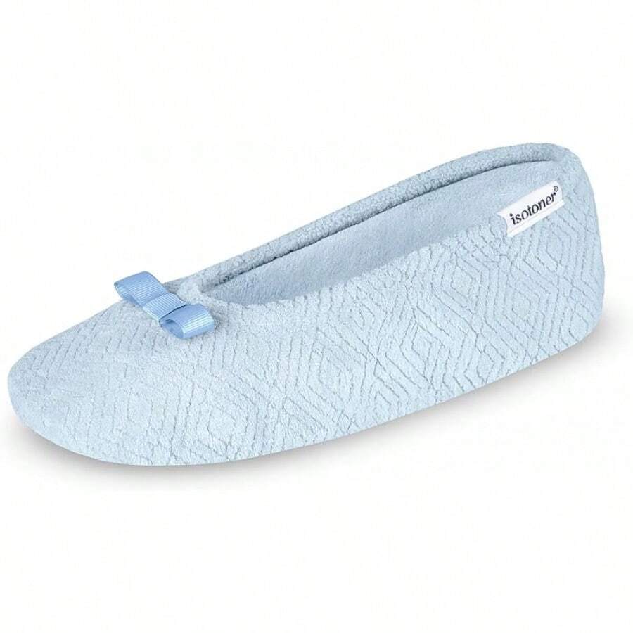 Women's Microterry Ballerina Slippers With Foam Comfort And Suede Sole, Fashionable 2025 - 藍霧鑽石 - 查看 1