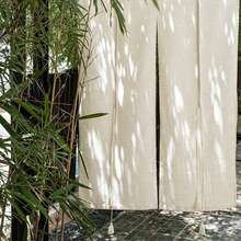 1pc Japanese Style Doorway Curtain Without Rod, Suitable For Bedroom, Entryway, Kitchen, Room Divider, Half Curtain