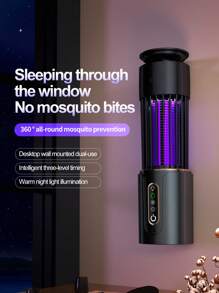 Powerful Electric Mosquito Killer, Efficient Indoor Mosquito Killer, Dual-Purpose Night Light And Mosquito Killer, Portable Electric Mosquito Killer, Mosquito Trap, Purple Light, Can Be Hung Or Placed On The Table, Suitable For Home Use And Outdoor Activities, USB Powered