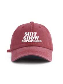 1 pièce Casquette de baseball vintage usée et imprimée, unisexe. Chapeau de soleil, casquette de camionneur, tenue décontractée pour l'extérieur, alpinisme, vacances, pêche