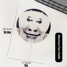 1pc 2025 New Transparent Fan, Concert Cheering Prop, Quirky Abstract Design, Perfect Gift For Party, Christmas, Halloween - Multicolor - View 8