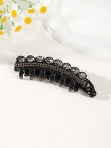 1个超大水钻香蕉形发夹，优雅竖款马尾辫发夹，闪亮宫廷风发饰，日常佩戴，爪夹，发卡，发夹，头饰，女士发饰 - 彩色 - 查看 11