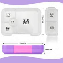 Tritan Material 1000ML Bento Lunch Box, Leak-Proof, Microwave/Dishwasher Friendly, Back To School - Multicolor - View 6