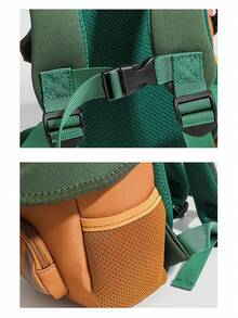 1pc Kids Cute Mushroom Backpack, Large Capacity Toddler Children School Bag