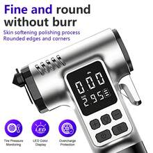 Multipurpose Air Pump Built-In Powerful Motor With 5 Inflation Modes 3 Lighting Modes Window Breaker Seat Belt Cutter The Best Gift For Men - Black - View 3