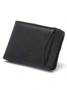 Carteira Masculina Grande Couro Elegante Porta Cartões Porta Documentos Porta Moedas Lançamento - Preto - Visão 2