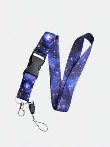 1 件 Snap 宇宙星印花医生工作证挂绳，可拆卸学生证夹，可爱钥匙扣合成纤维颈带，适合所有季节，适合工作证挂绳，学生证夹，可作为日常使用的礼物汽车配件哥特 Y2k 包挂绳带证件夹汽车配件包饰圣诞节 - 彩色 - 查看 11