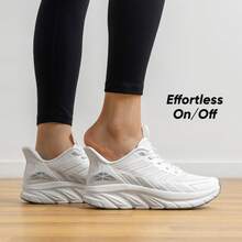 Women's Slip On Walking Shoes Running Comfortable Tennis Breathable Non Slip Athletic Gym Workout Cross Training Sneakers - trắng - Xem 9