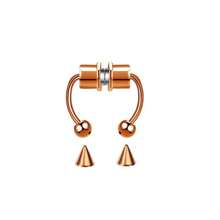 5pcs Stainless Steel Fake Nose Ring Hoop Fake Piercing Hoop Septum Rings Fashion Body Jewelry Gifts