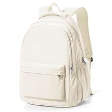 Casual College Student Backpack, Solid Color 14/15.6 Inch Laptop Backpack, Unisex, Commuter Bag With Zipper Pockets, Multi-Functional Compartment Backpack, Daily Backpack Travel Bag, Fashionable Minimalist Casual, Multi-Functional Outdoor Travel Backpack, Portable Large Capacity Lightweight Backpack, Suitable For Work, Size 44*15*30cm - Multicolor - View 13