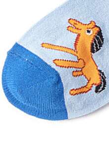 1双男士卡通木马图案趣味中筒袜，适合日常休闲穿着，动物爱好者的首选，派对和社交活动的完美礼物，秋冬男女必备袜子