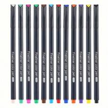 12pcs Fine Tip Colored Liner Pens, Student Art Outlining Pens For Children's Doodles, Drawings, Sketches, Manga, Journaling, Back To School Supplies