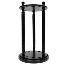 9 Pool Stick Holder, Revolving Billiard Stick Cue Rack, Wood Billiard Cue Rack - 9 Holes Wooden Pool Cue Rack Floor Free Standing Pool Stick Holder Stable