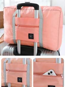 1pc Foldable Large Capacity Travel Bag, Lightweight Luggage Duffel Bag Suitable For Sports, Travel, Vacation, Back To School, Weekend Trip, Overnight, Travel Storage, Airport Travel Clothes, Travel Essentials, Luggage Bag, Christmas Gift Ideas, For Women, Girls, Mom, Mother's Friend, Birthday, Fitness Bag, Sports Bag, Training Bag, Holiday, Thanksgiving, Thank You Gift