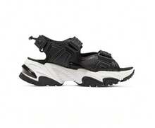 Skechers Women's New Summer Thick-Sole Increase Height Sports Beach Shoes, Bear Design Exoskeleton Sandals - Black - View 3