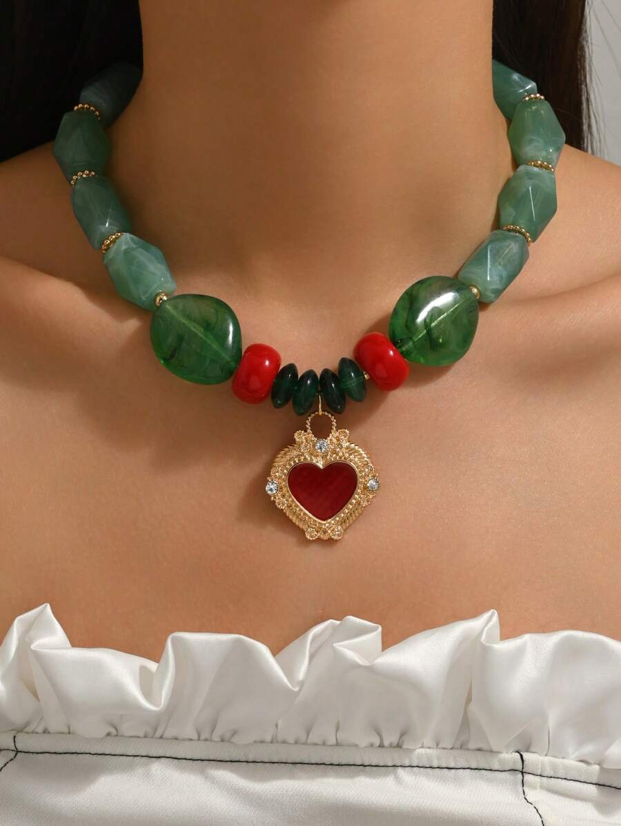 1 pieza Elegante Moda Personalizada Corazón Dorado Naranja Rojo Resina 3D Corazón Múltiple Colgante Estilo Francés Gota de Aceite, Cadena Dorada Patrón Floral Asimétrico, Varios Estilos Disponibles, Collar de Calidad Femenina Adecuado Para Uso Diario, Vacaciones, Fiesta a Juego con Atuendos Sexy. Tenga en cuenta que cada colgante de resina tiene una compuerta de moldeo por inyección en la parte inferior.