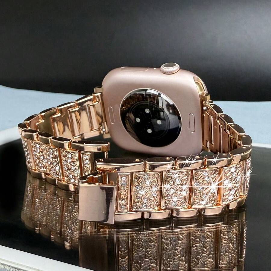 Bling Strap For Apple Watch Band Series 10 46mm 42mm 9 8 7 45mm 41mm Se 6 5 4 44mm 40mm 3 42mm 38mm Strap Metal Bracelet