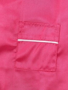 Girls Pajamas, Satin Silky Pjs Set Kids 2Pcs Button-Down Nightwear Sleepwear Gift For Kids - 玫紅色 - 查看 4