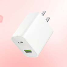 1/2/3/4 件装 USB-C 墙充，双端口 PD 快充 Type-C 充电器插头适配器，适用于多人充电、多设备充电、家庭充电需求以及办公桌面充电，家用办公手机充电器，多端口高输出功率